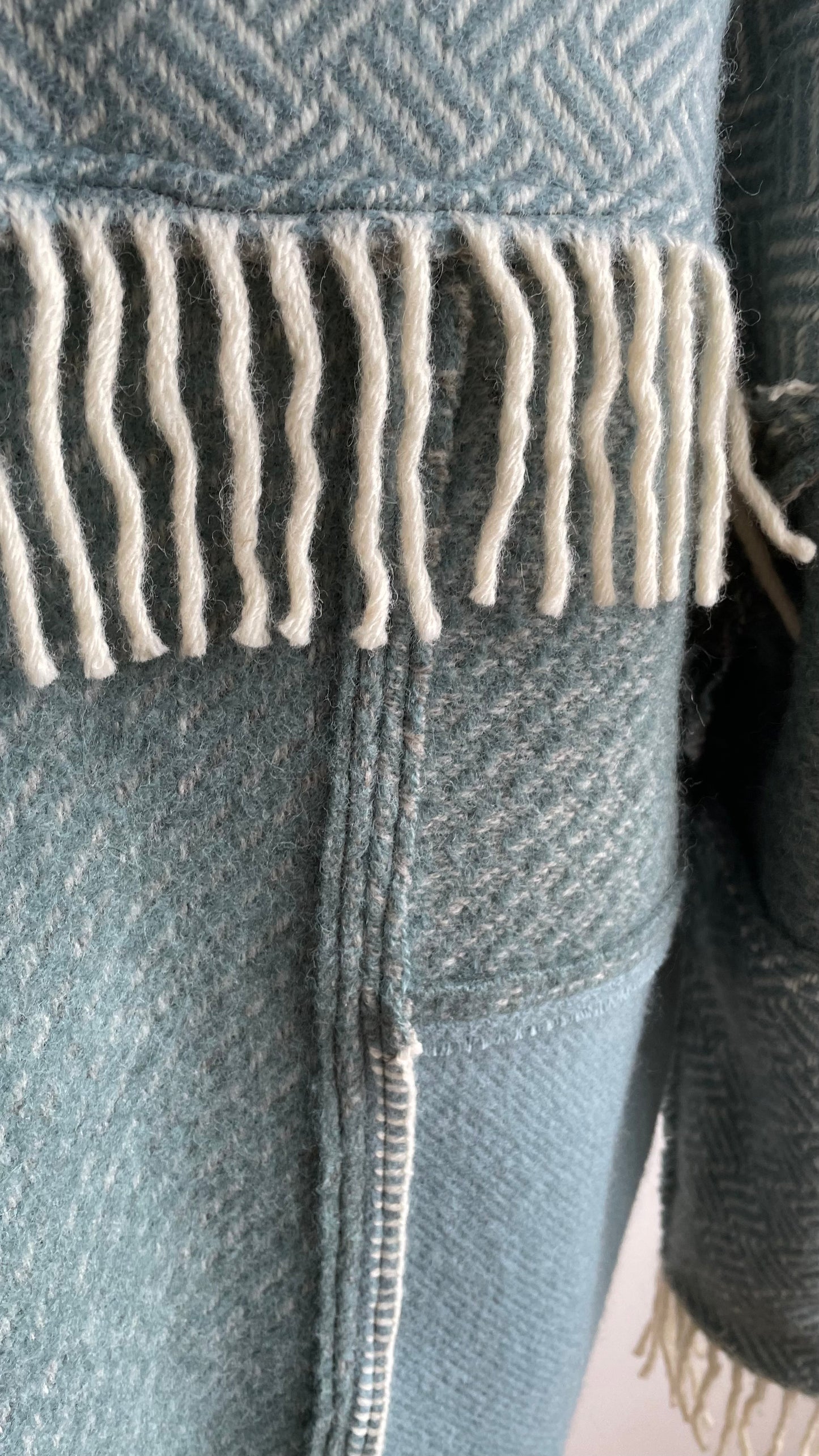 OZOLS Wool Hoodie in dark turquoise (Size XS/XL)