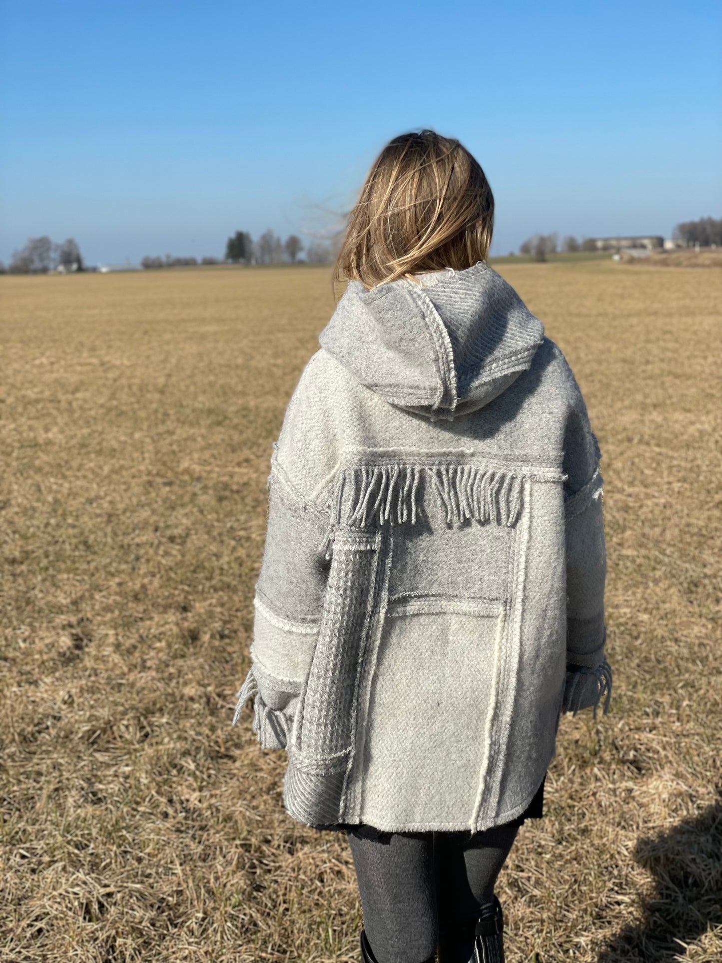OZOLS Wool Hoodie in light gray (Size XS/XL)