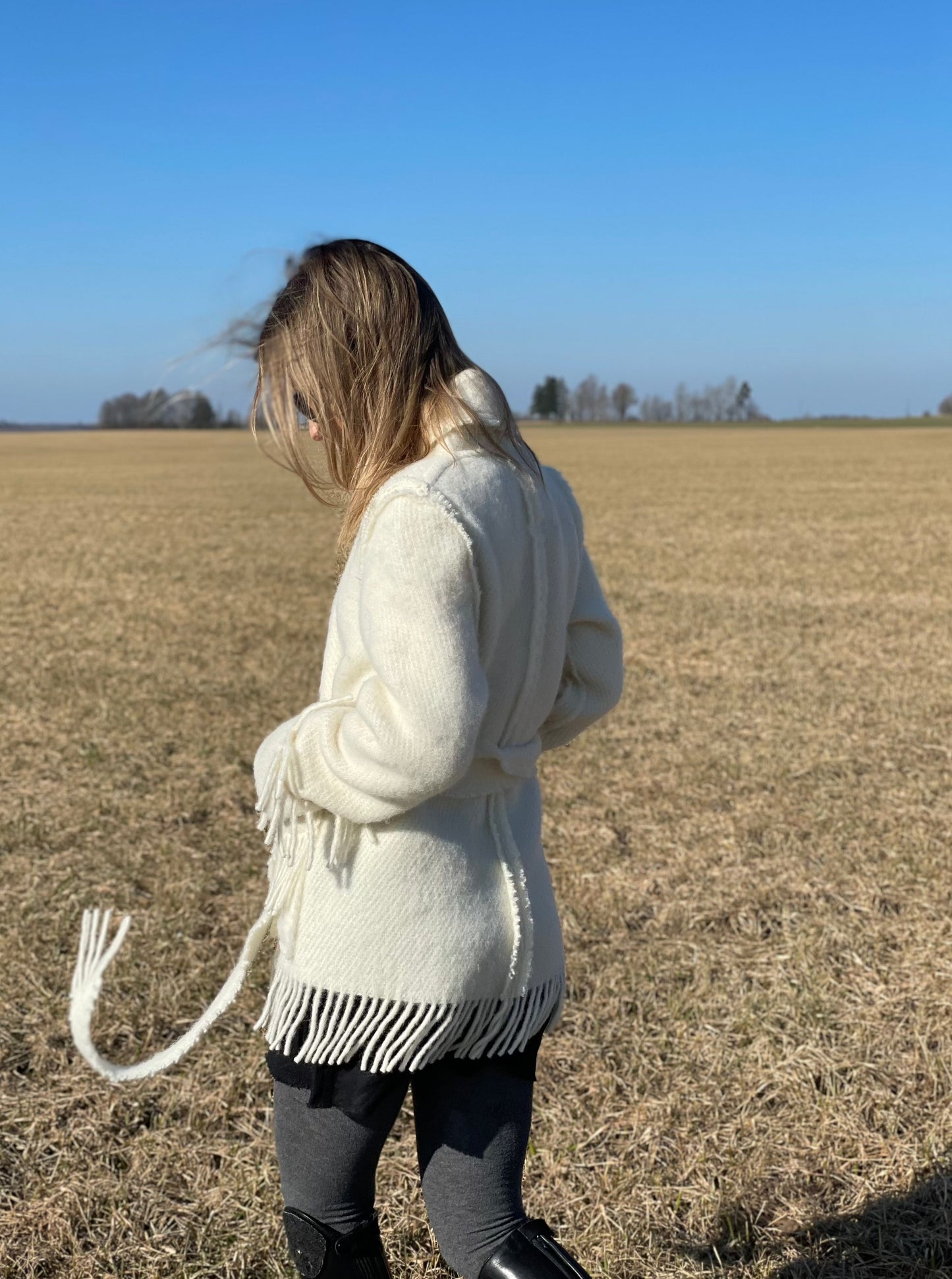 IEVA White Short wool coat (Size XS/S)
