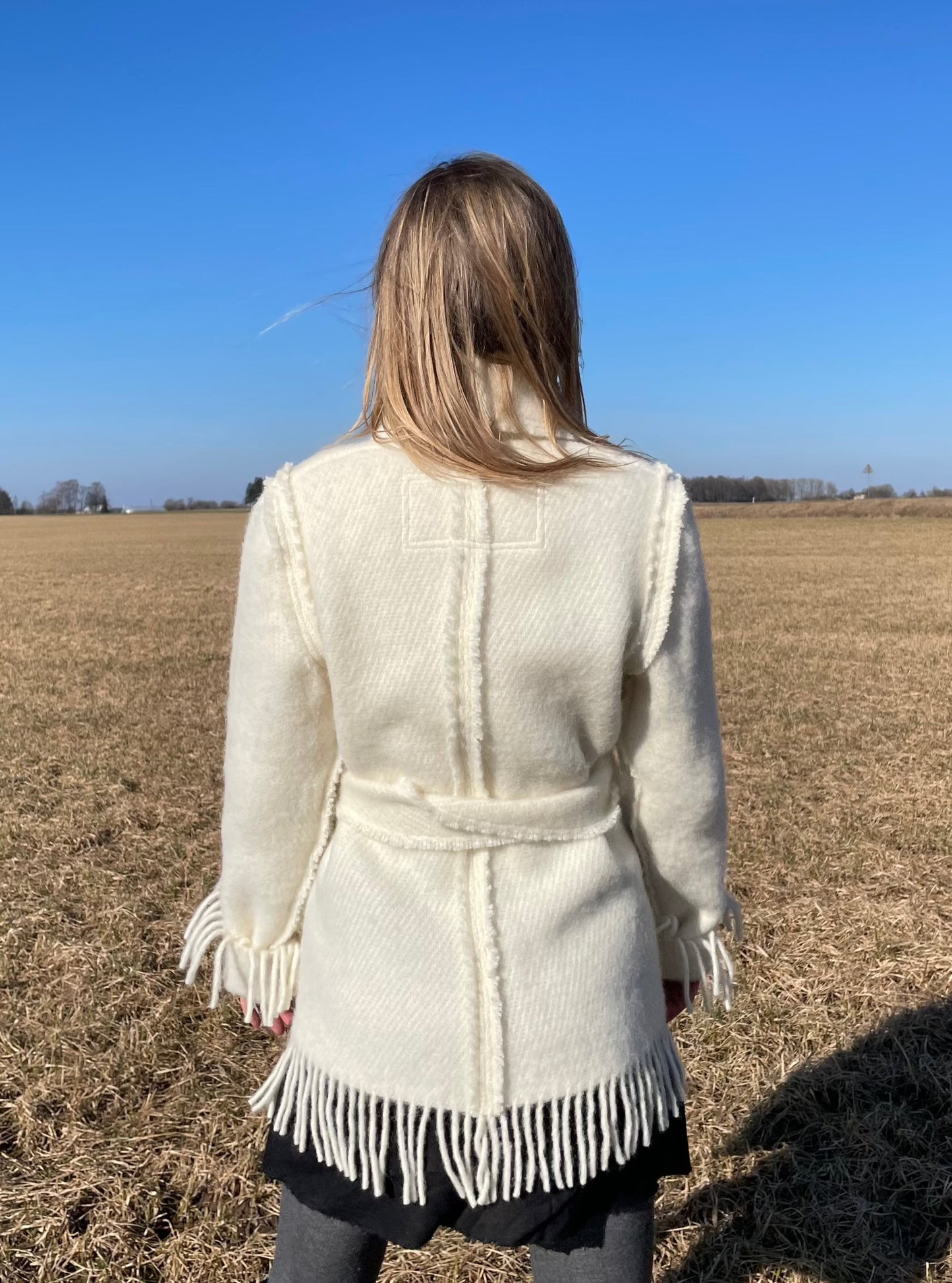 IEVA White Short wool coat (Size XS/S)