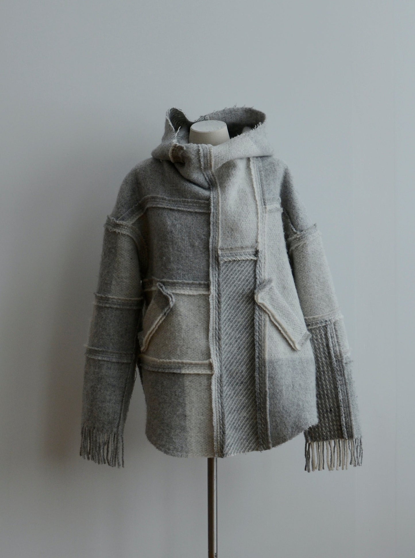 OZOLS Wool Hoodie in light gray (Size XS/XL)