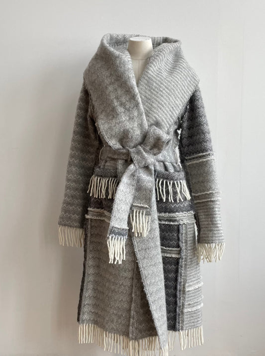 LIEPA Wool maxi coat in grey (Size M/L)