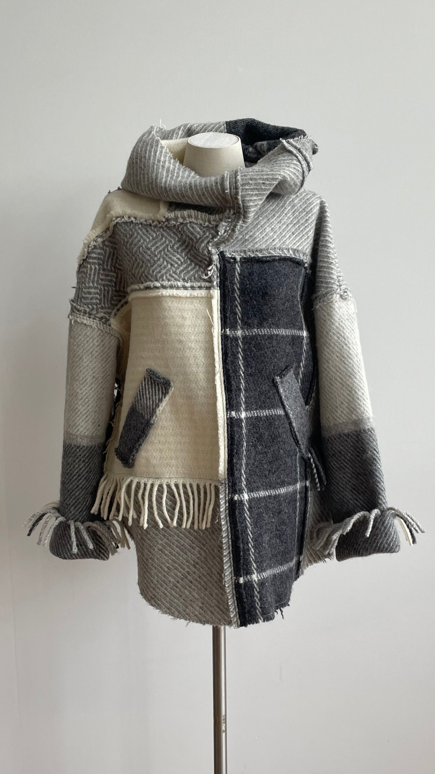 OZOLS Wool Patchwork Hoodie
