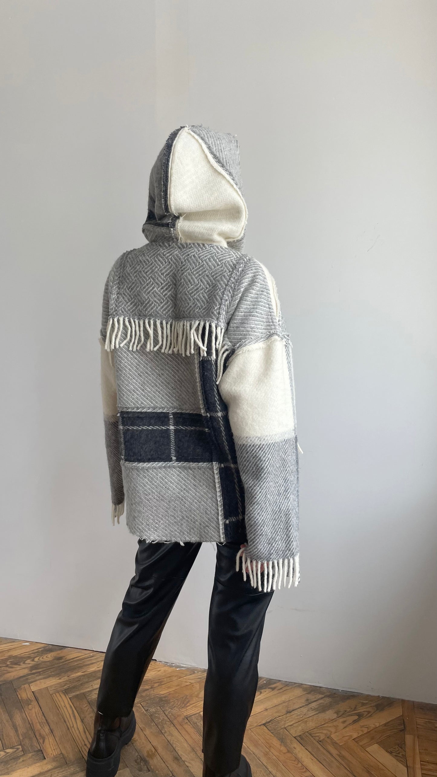 OZOLS Wool Patchwork Hoodie